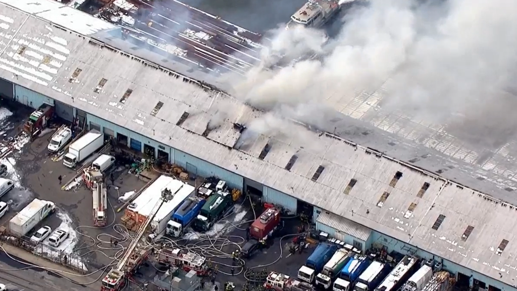 Brooklyn warehouse goes up in flames, 4 months after devastating fire ...