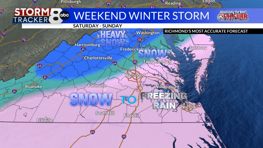 Winter storm coming to Central Virginia, widespread power outages expected
