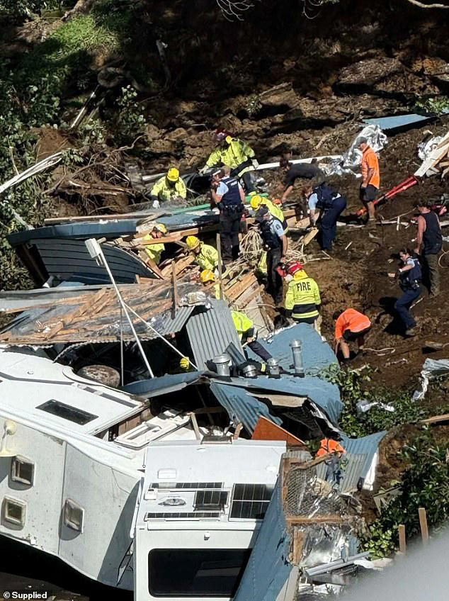 Shocked campers felt violent shaking and heard screams as the landslide struck Mount Maunganui Beachside Holiday Park at about 9.30am on Thursday