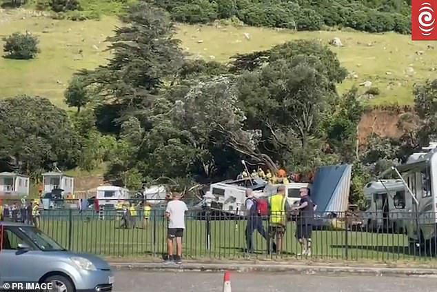 Locals and passers-by had rushed to help those in the caravan 