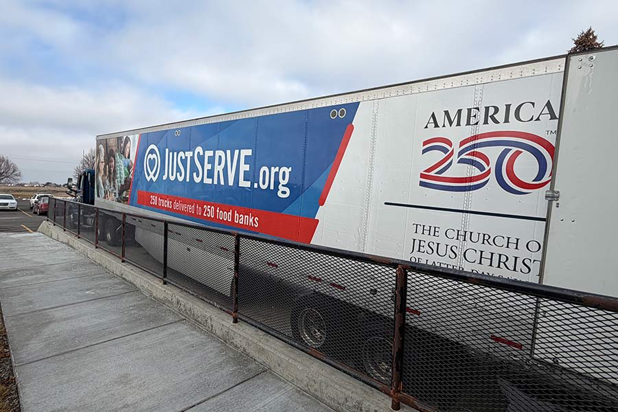 Church delivers large donation to Rexburg food bank