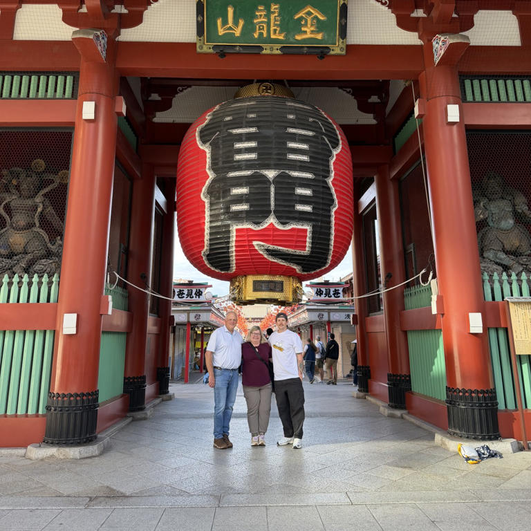 Annette Kujak, with her husband and son, said hitting Costco was a highlight of a Japanese vacation where they also visited ancient temples like the Sensō-ji in Tokyo.