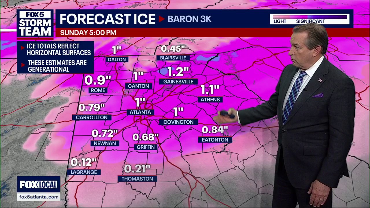 Georgia winter storm watch: Major ice threat looms