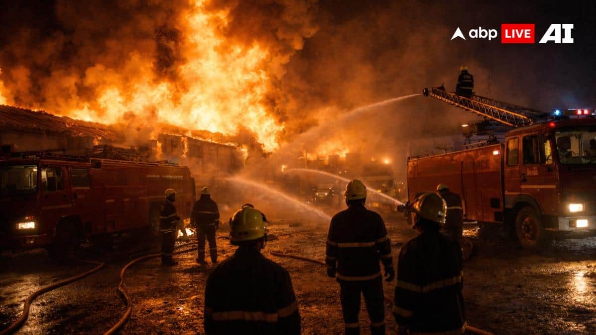 Bus catches fire on Yamuna Expressway in Mathura, 60 passengers escape