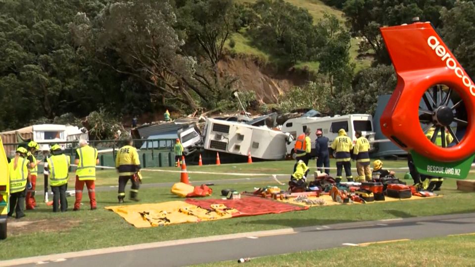 Search for survivors in New Zealand landslide<br><br>