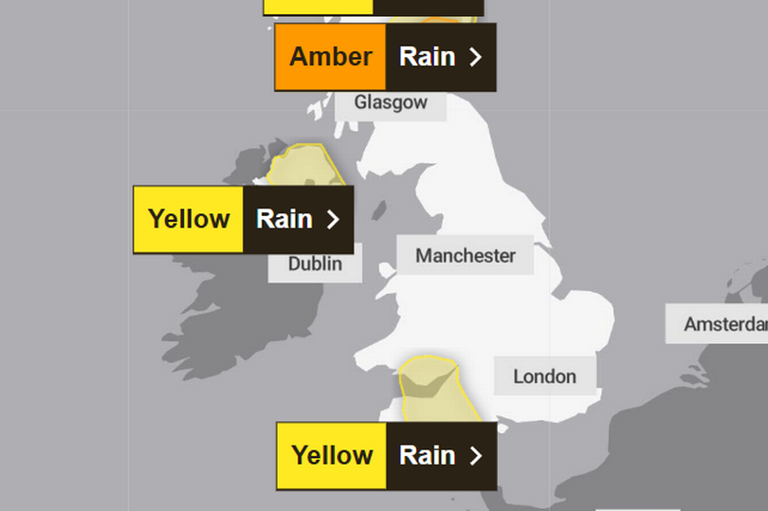 UK braces for heavy rain and flooding amid 'danger to life' warning ...