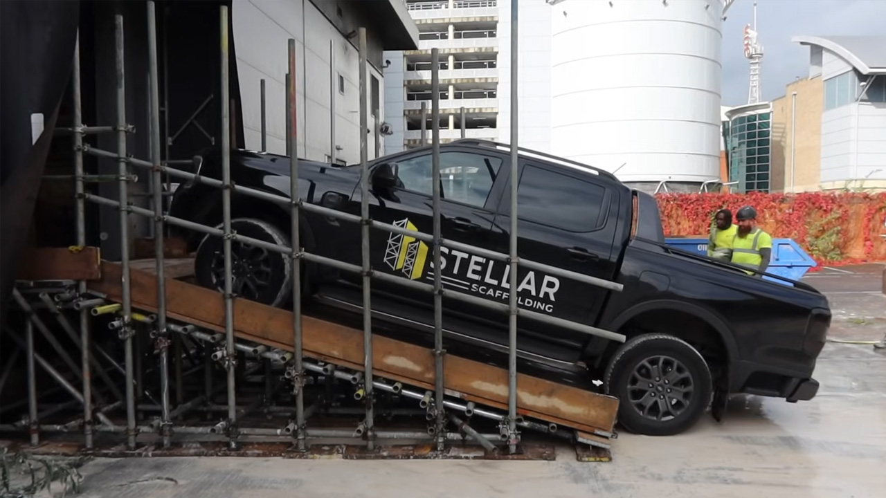 Heavy duty scaffold ramp build