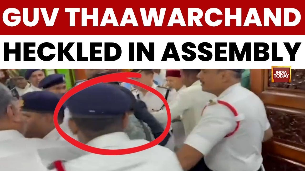 Chaos in Karnataka assembly as Governor Thaawarchand Gehlot is heckled ...