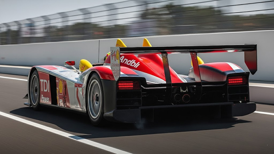Im Audi R10 TDI: Volle Fahrt voraus