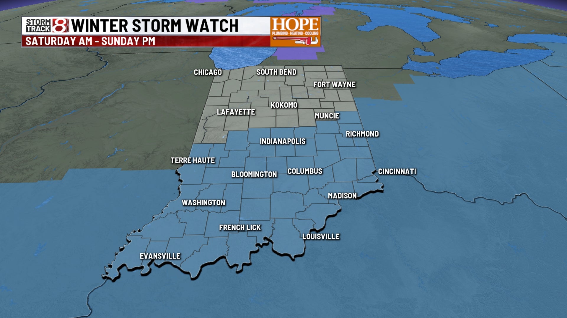 Winter storm watch issued for central and southern Indiana | Jan. 22, 2026