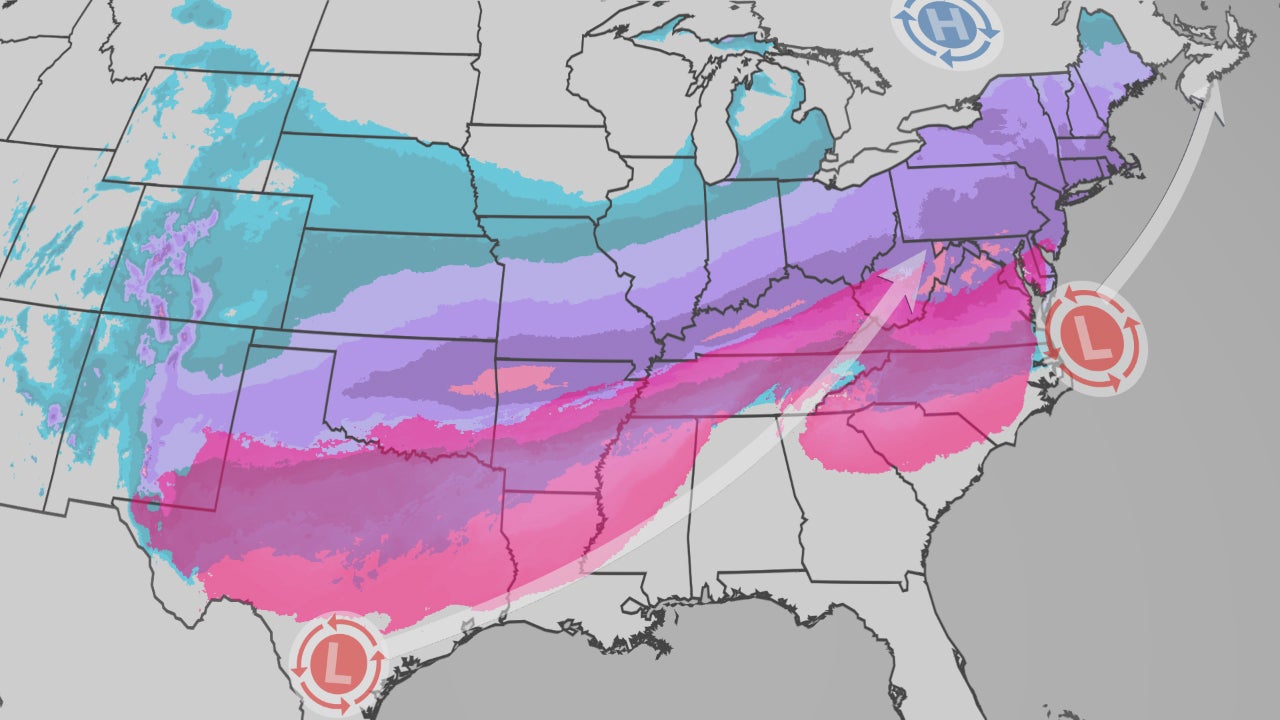 Massive winter storm with damaging ice in South, heavy snow from Texas to Northeast to affect over 180 million<br><br>