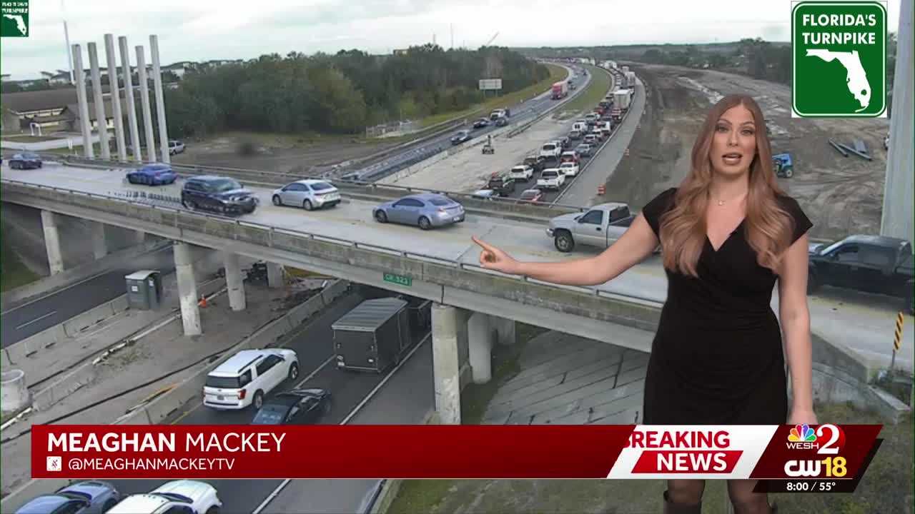 Major crash stops traffic on Florida's Turnpike in Kissimmee
