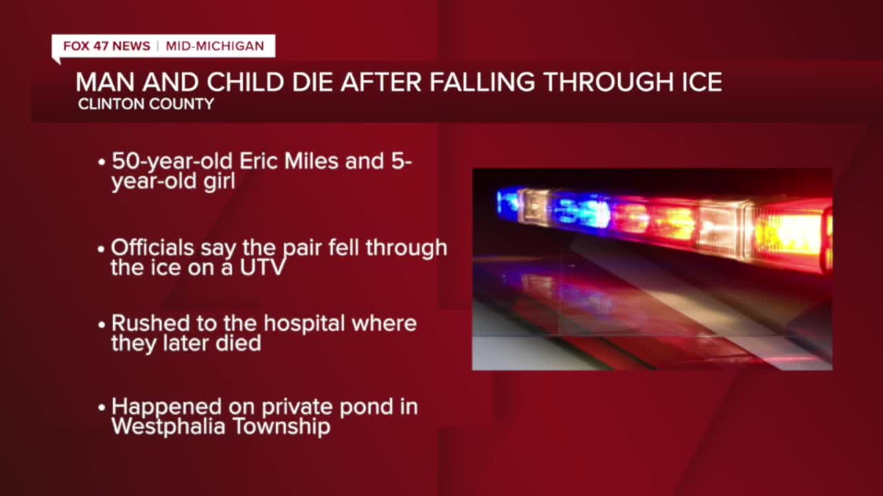 Man and child die after falling through ice