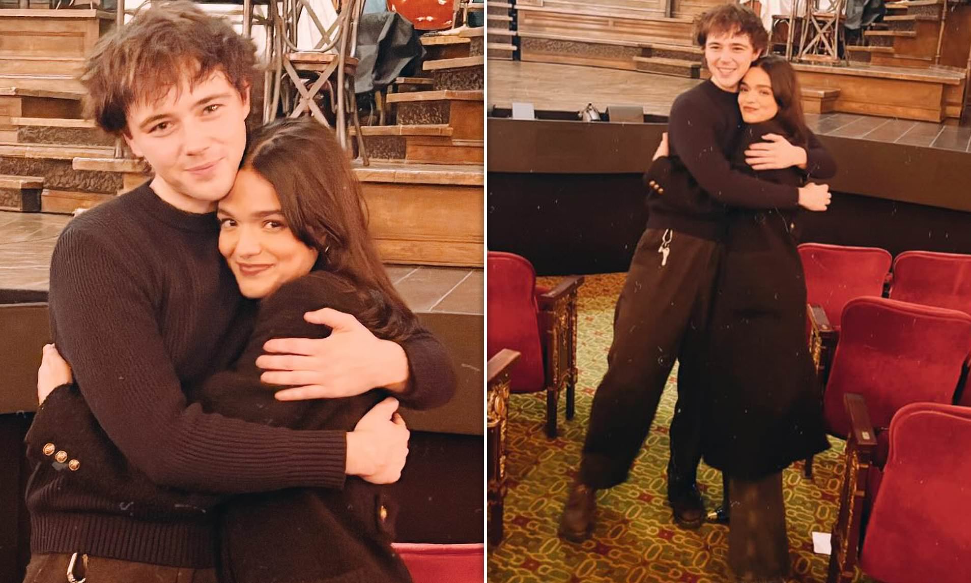 Rachel Zegler supports theatre star Jack Wolfe as he makes his Broadway ...