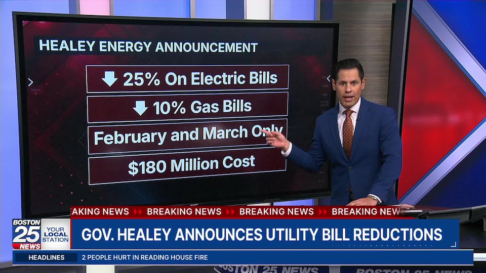 Gov. Healey to announce utility bill reductions for Massachusetts residents