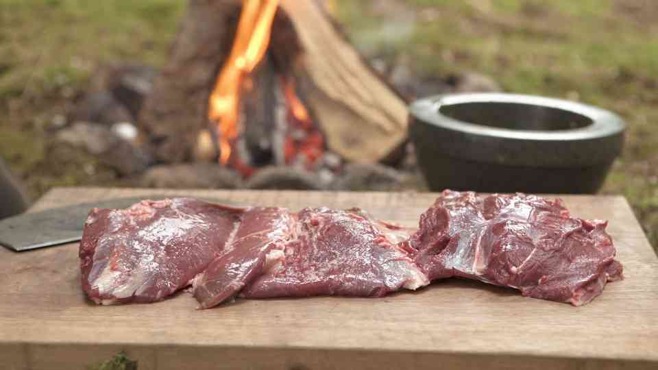 Traditional methods - cooking wild game outdoors