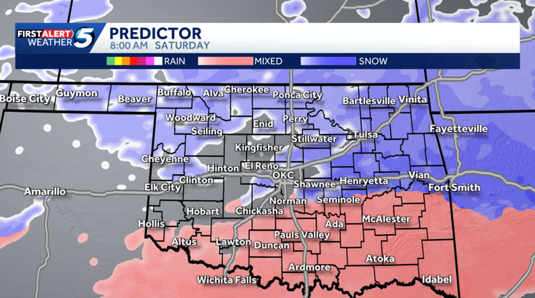 Hour-by-hour forecast: When will snow and ice move into Oklahoma during ...