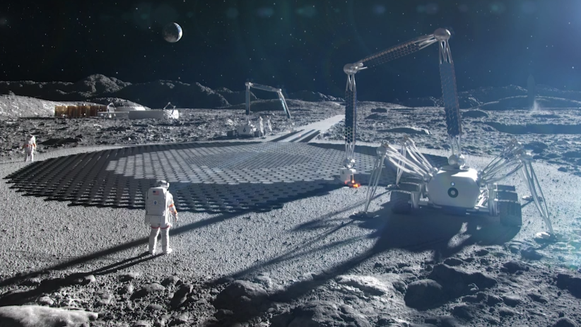 Humans may end up living inside printed structures on the moon