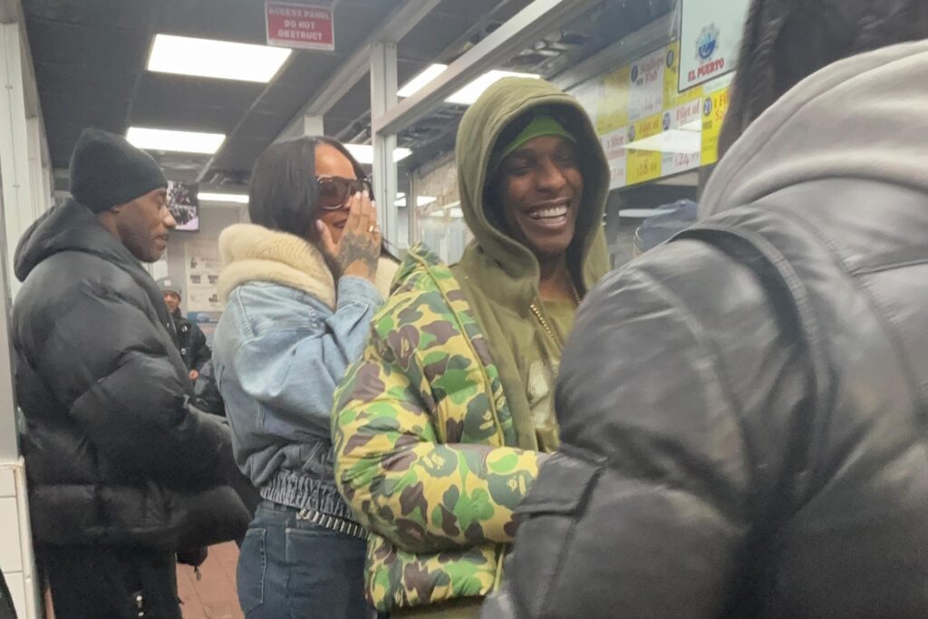 Rihanna and A$AP Rocky laugh during date at seafood restaurant after gig