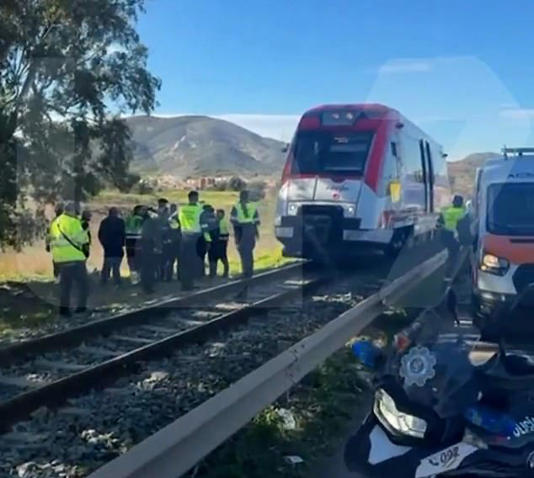 The midday crash took place near Alumbres, Cartagena, southern Spain, on Thursday