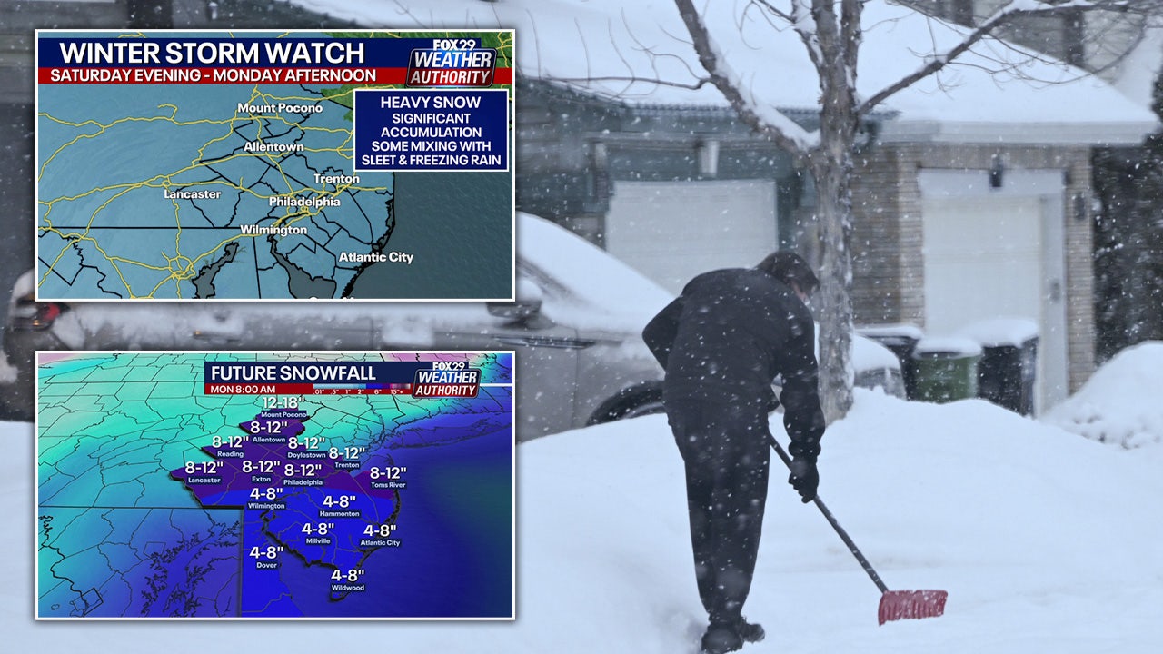 Philly snow forecast: Winter storm watch issued, latest snowfall total ...