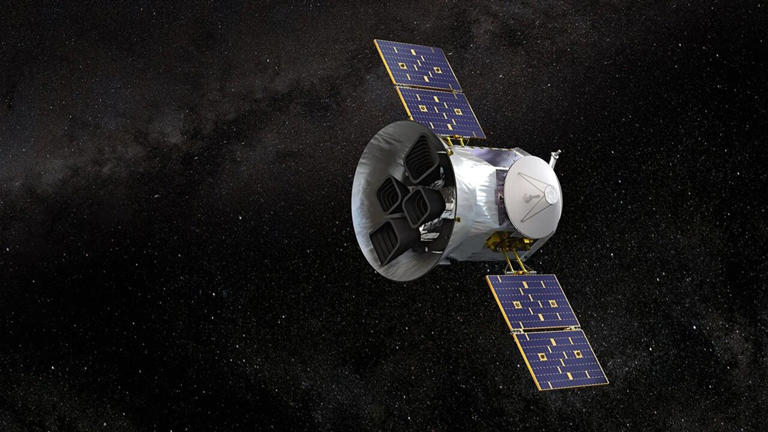 Artist's impression of NASA&rsquo;s Transiting Exoplanet Survey Satellite (TESS), which launched in 2018 and has discovered nearly 700 exoplanets so far. NASA&rsquo;s ExoMiner++ software is working toward identifying more planets in TESS data using artificial intelligence. Credit: NASA's Goddard Space Flight Center