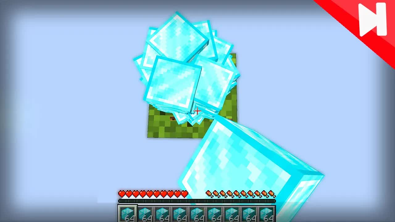 One block skyblock, but every drop is random in Minecraft