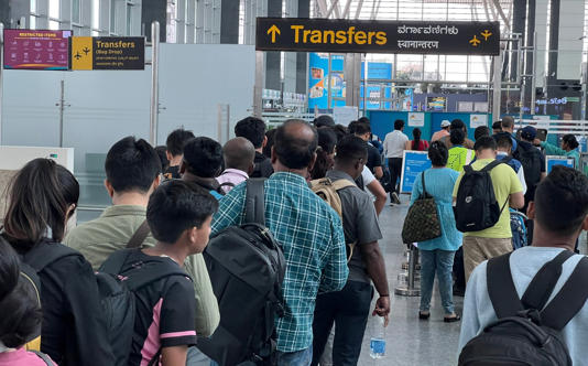 Kempegowda International Airport in Bangalore, where Kandiah Rajagopal raised suspicions after spending eight hours in the departure lounge - Creative Touch/NurPhoto via Getty