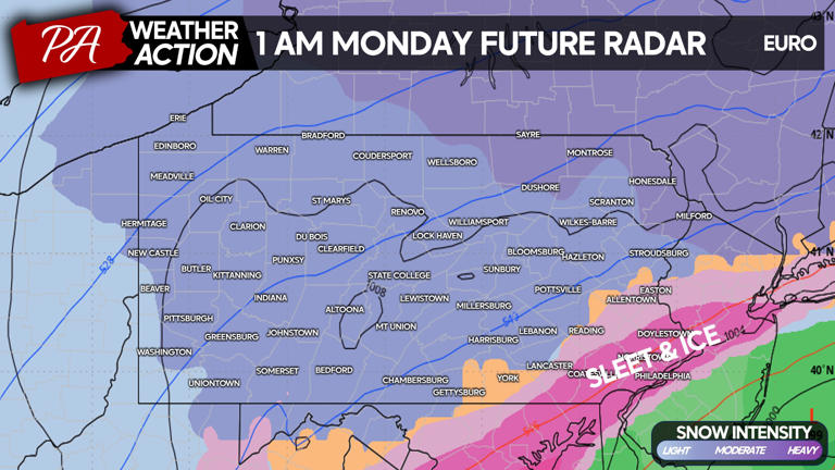 First call forecast for crippling winter storm bringing much of PA up ...
