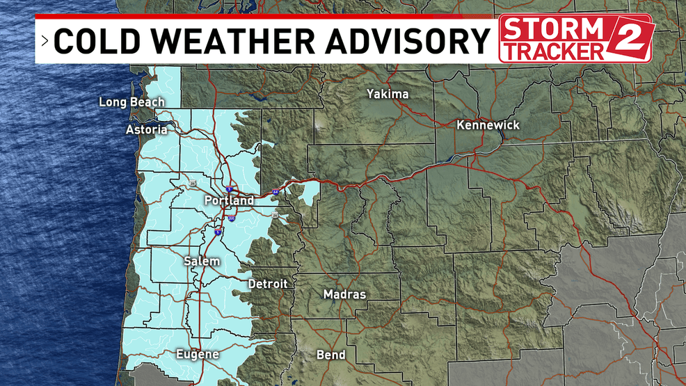 Cold weather advisory issued for Portland metro and surrounding areas