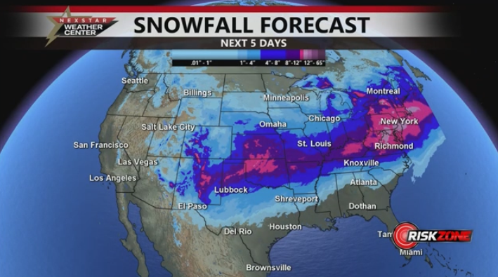 When will the worst of the winter storm hit my area?