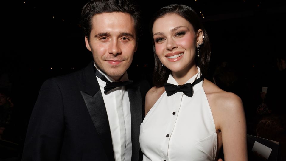 Brooklyn Beckham, left, and Nicola Peltz attend the Victoria Beckham Spring/Summer 2025 collection presented in Paris on Sept. 27, 2024. - Vianney Le Caer/Invision/AP