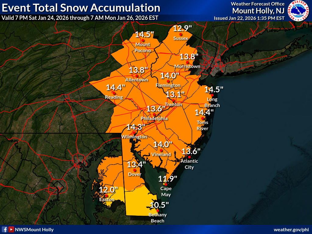 National Weather Service releases Delaware snow forecast. See totals