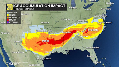 ‘Destructive’ ice storm, snowfall threatens millions across US