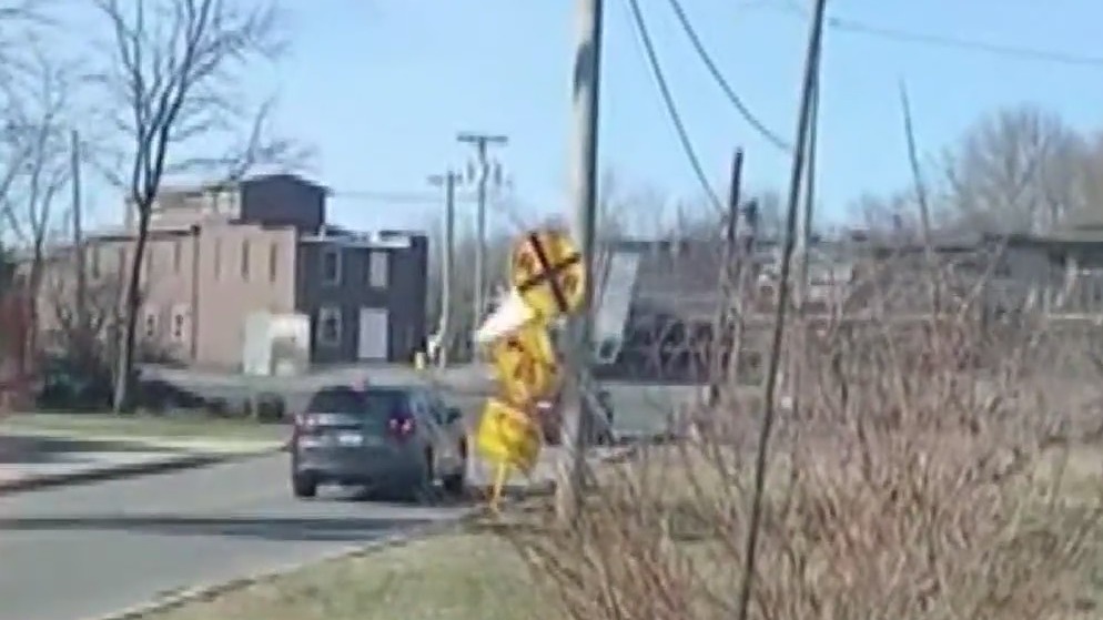 Caught on camera: Truck stuck on tracks hit by train in Tennessee