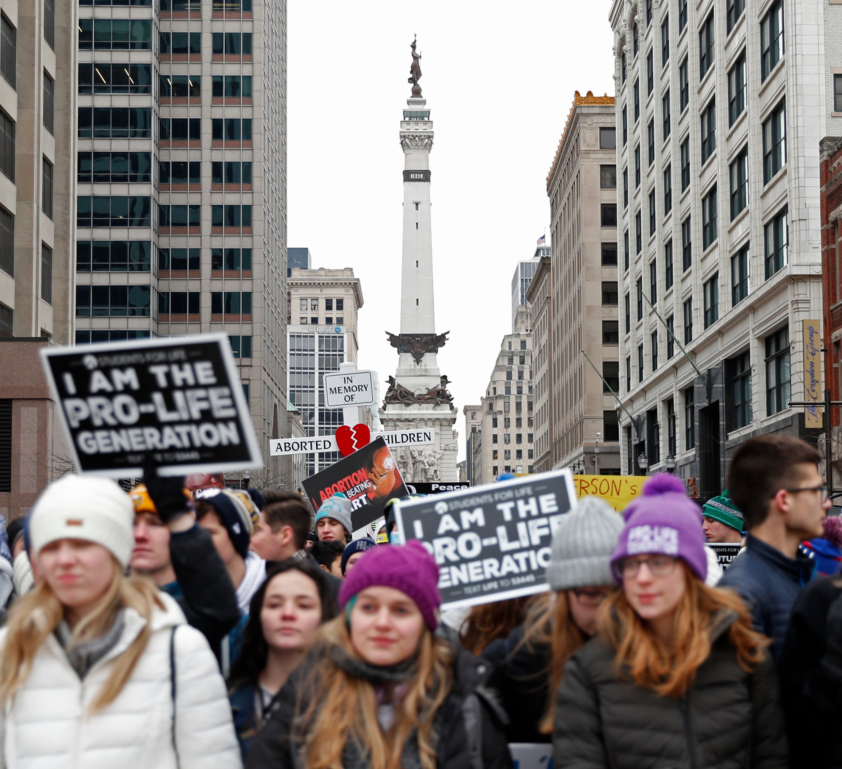 2026 March for Life rally in downtown Indianapolis