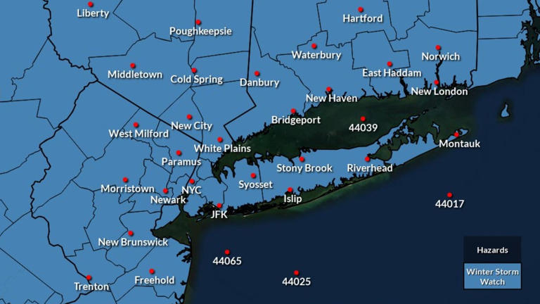 Winter storm watch issued in NYC for weekend snow