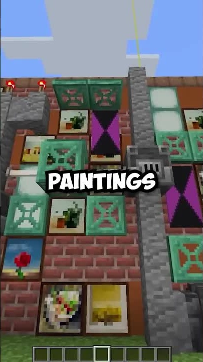 Minecraft cyberpunk builds using paintings for graffiti