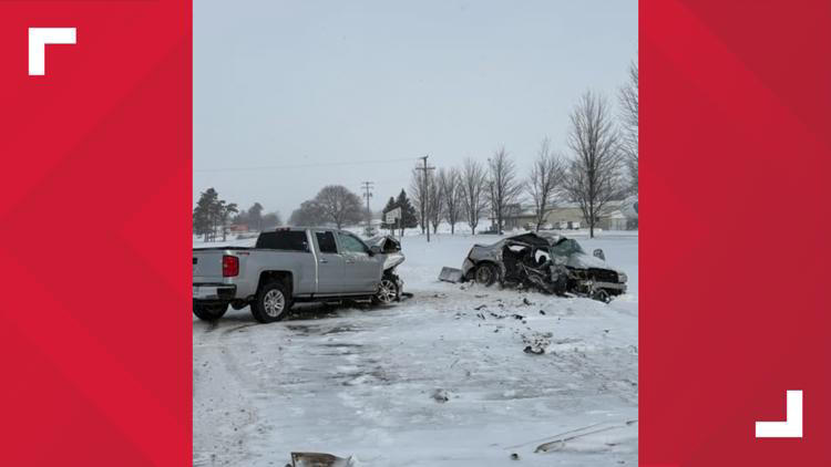Icy roads lead to crash on S State Road; 3 injured, including child
