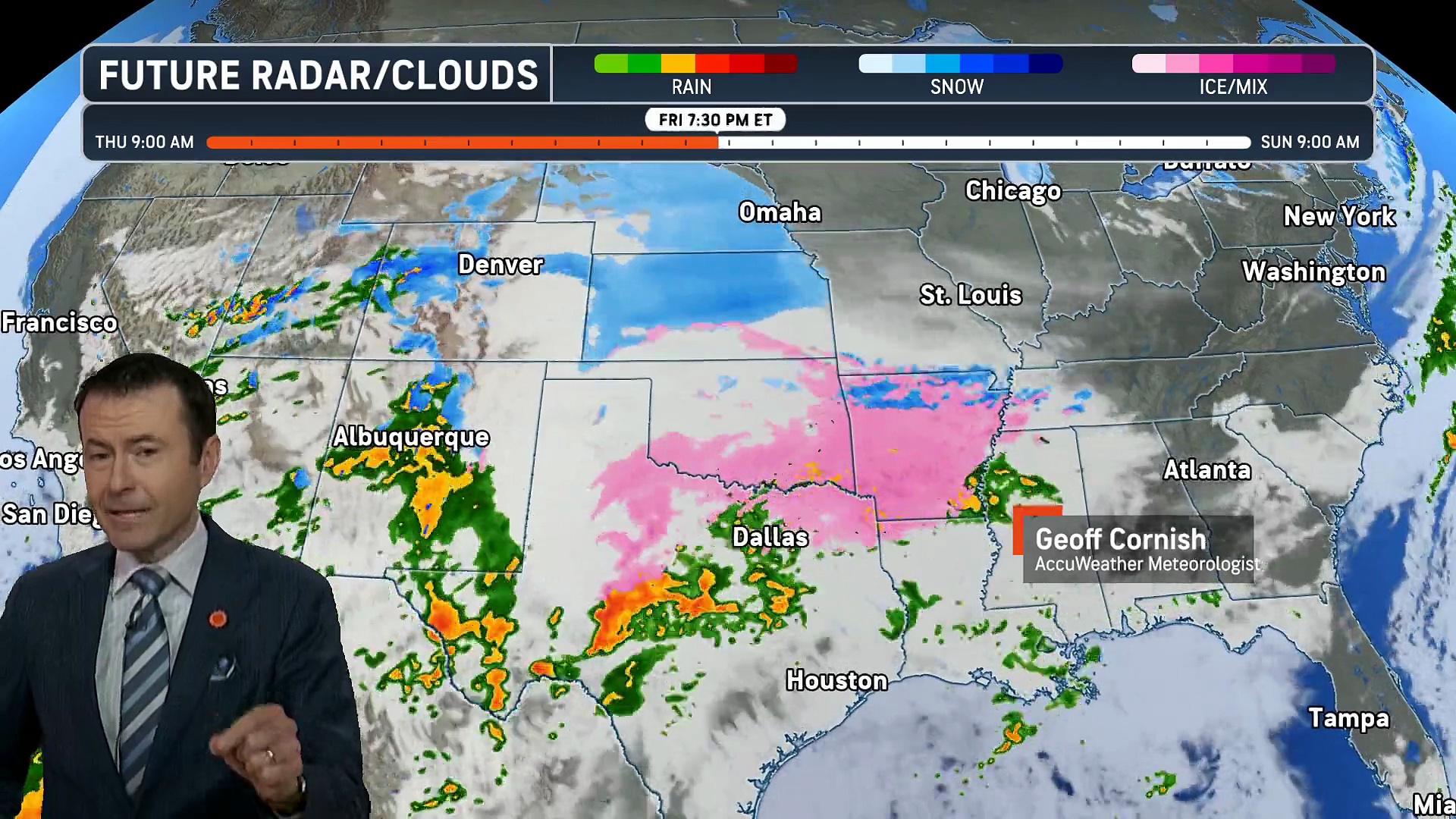Major cities brace for ice and snow as winter storm advances east