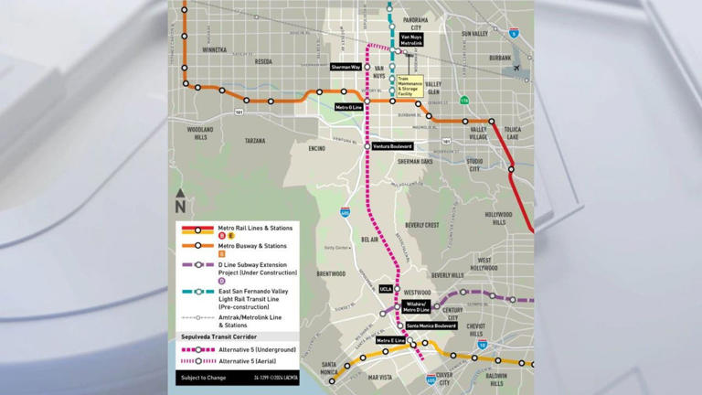 LA Metro approves massive $25B underground rail line to bypass 405 Freeway