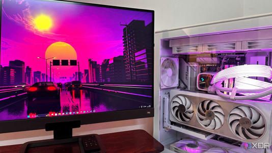 A gaming PC setup with an NZXT H9 Flow case.