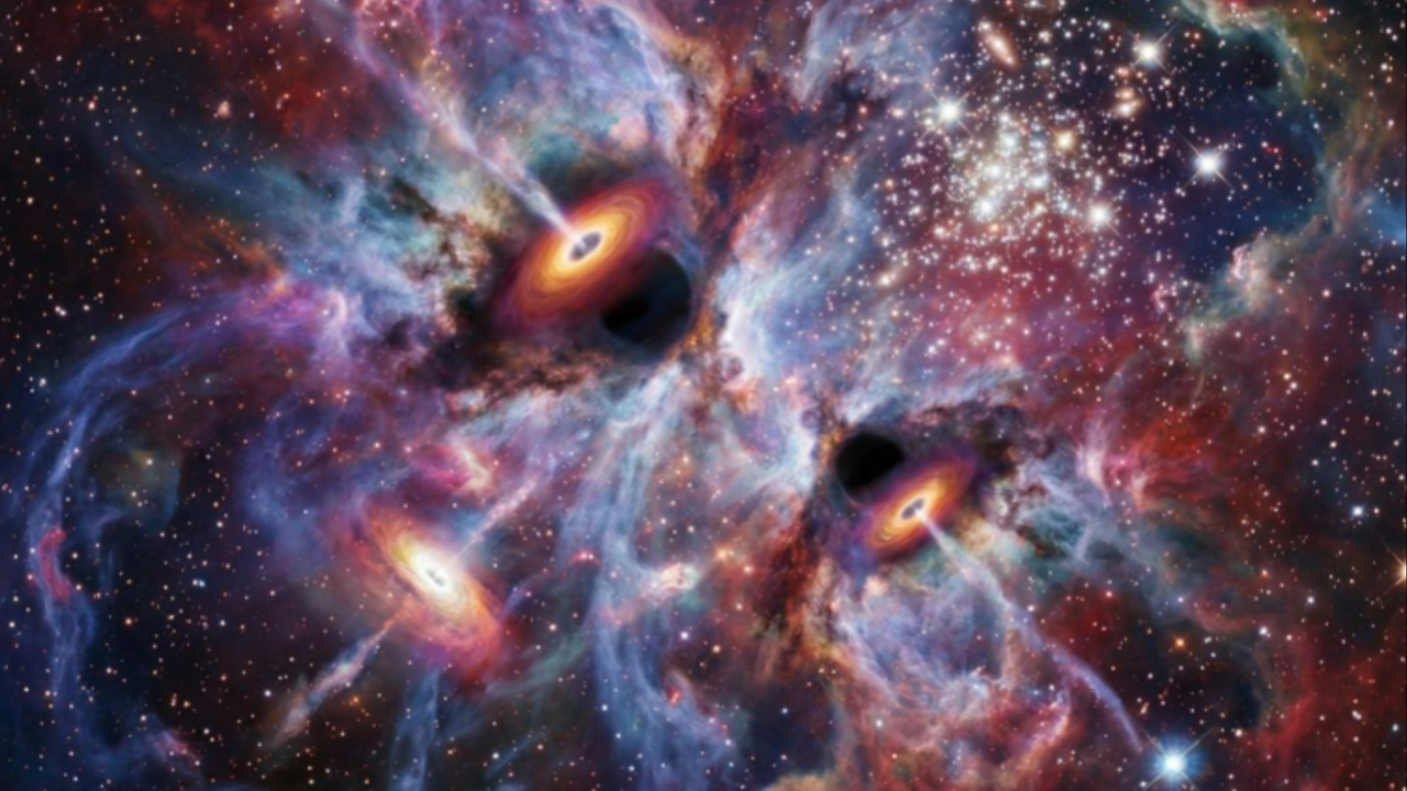 A black hole 'feeding frenzy' could help explain a cosmic mystery ...