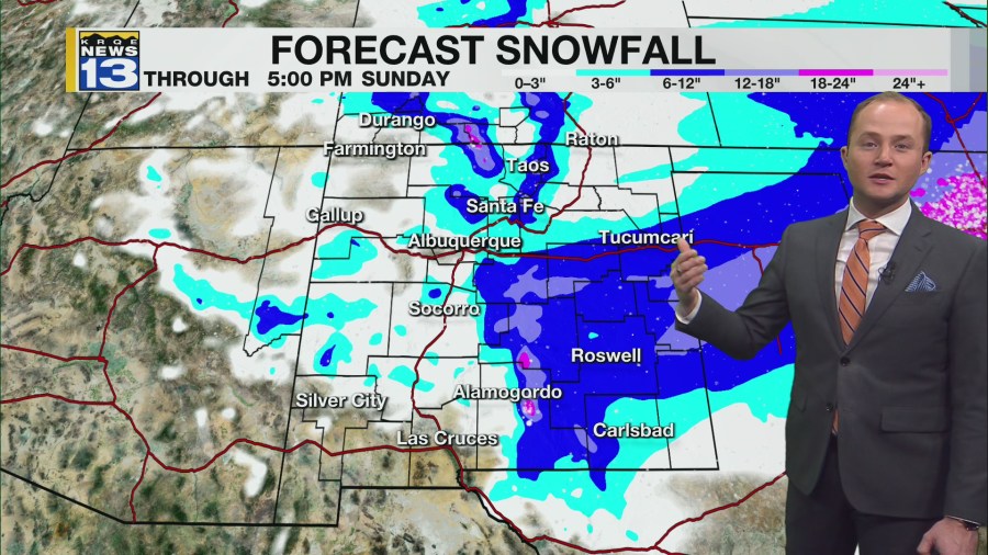 Winter storm moves into New Mexico this weekend. Here’s how much snow ...
