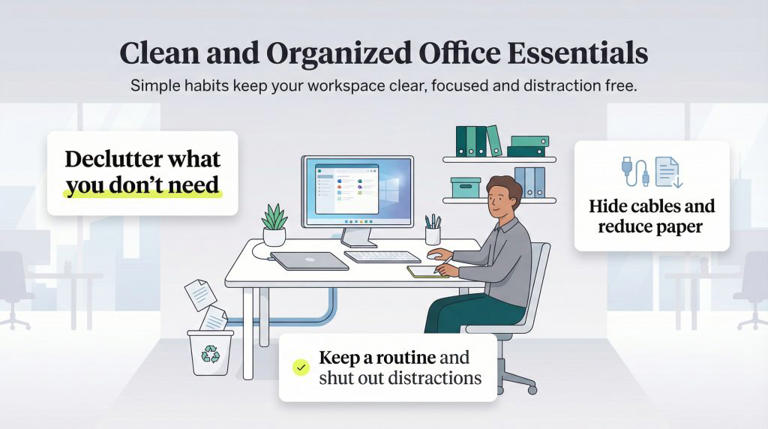 Want to boost productivity? Start by cleaning your office