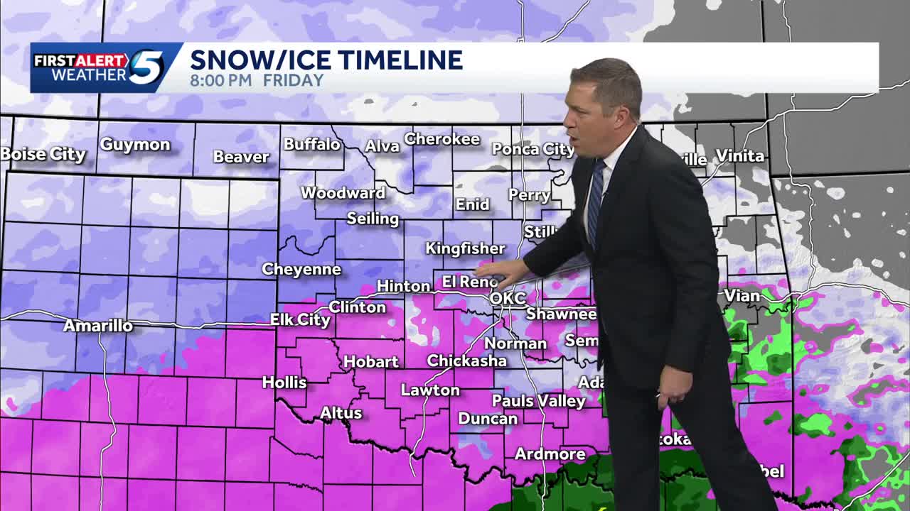 Latest on ice and snow totals as Oklahoma braces for winter storm