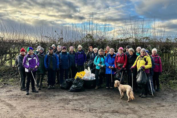 Walking club collects 40 bags of rubbish during first-ever community ...