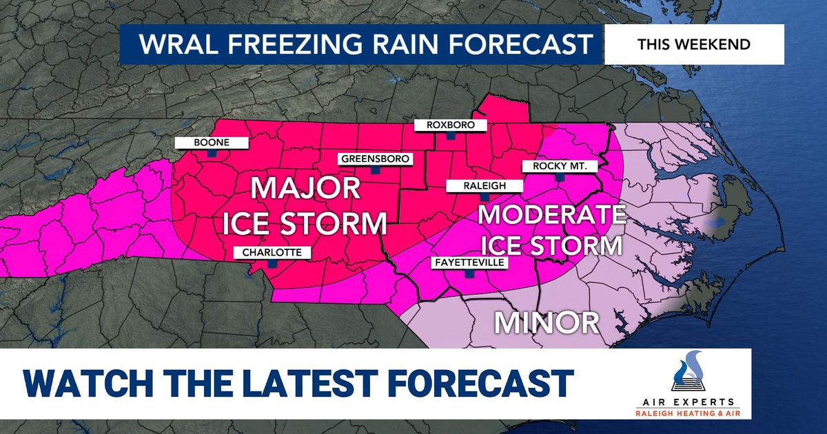 Spotty rain on Friday ahead of weekend major ice storm