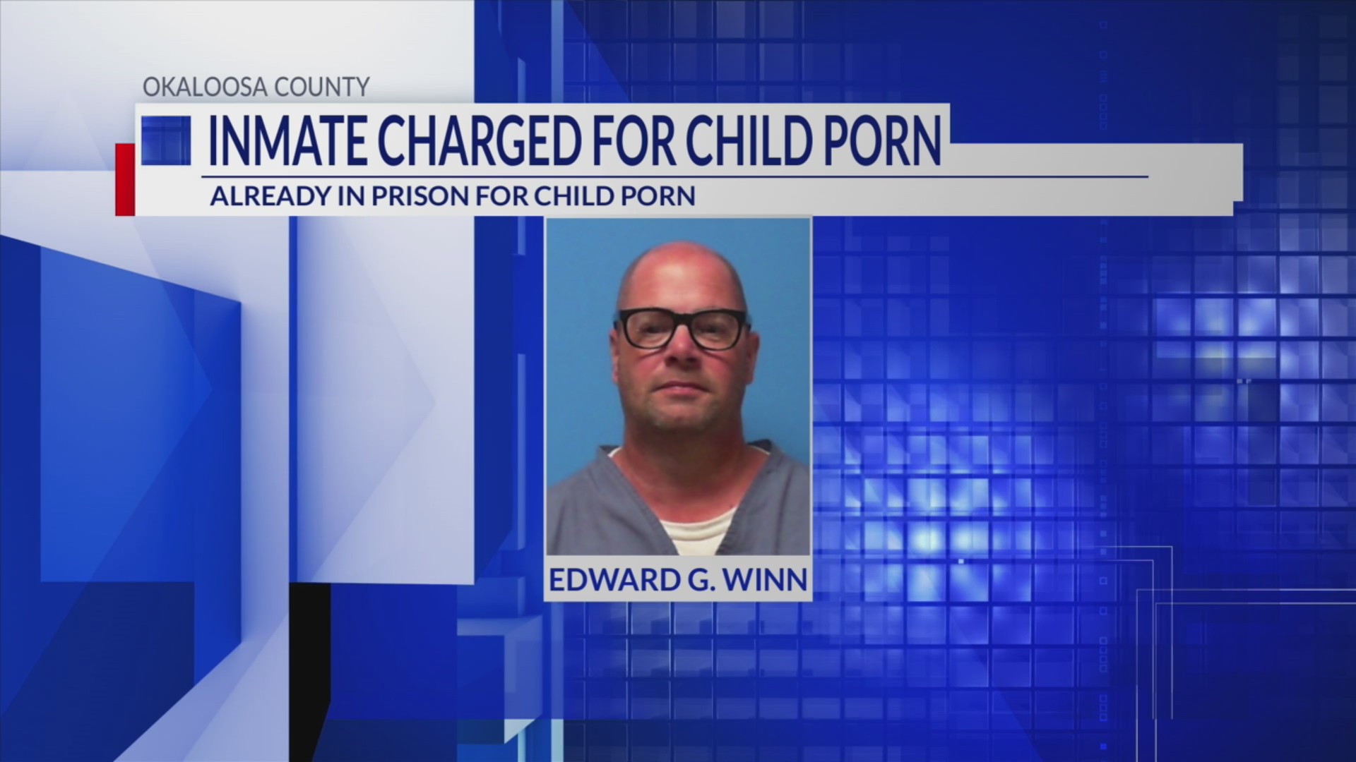 Inmate indicted on federal child pornography charges