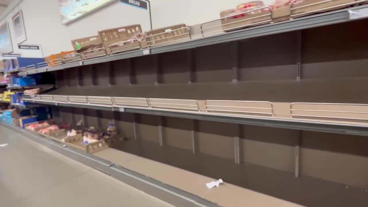 Communities see empty shelves, crowds at grocery stores ahead of ...